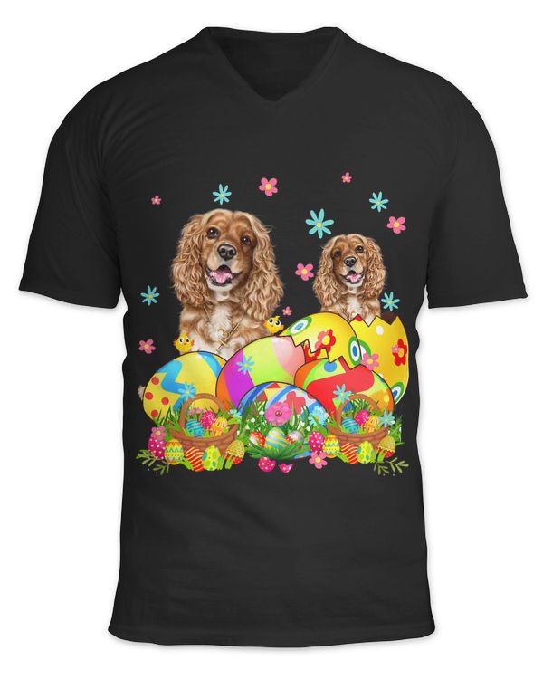Happy Easter Day Cockapoo With Easter Eggs Dog Lover