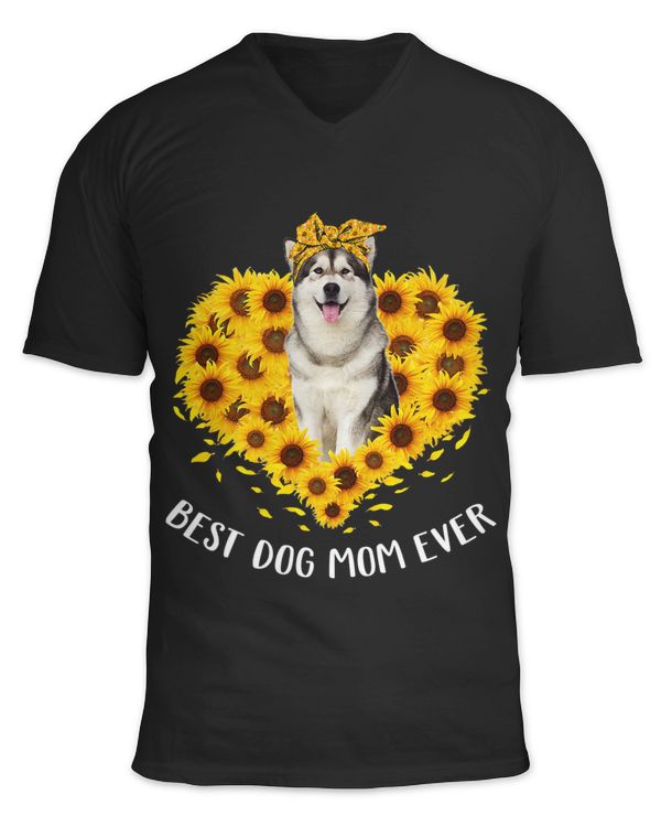 Alaskan Malamute Mom Sunflower Dog Mom Women