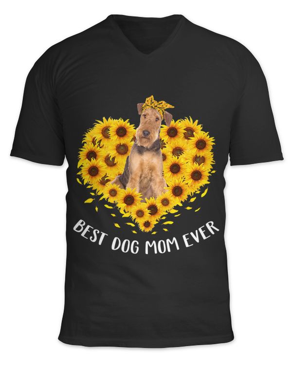Airedale Terrier Mom Sunflower Dog Mom Women