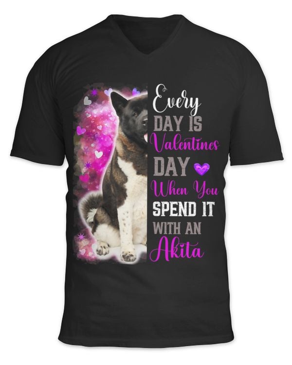 Womens Akita Mom Funny Valentines Day Dog Lovers Malamute Large