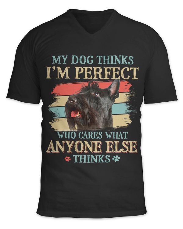 My Dog Thinks Im Perfect Scottish Terrier Dog Retro Style
