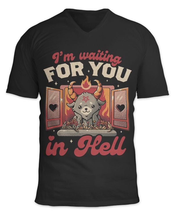 Cute Baphomet Im Waiting For You Funny Satanic Goat649