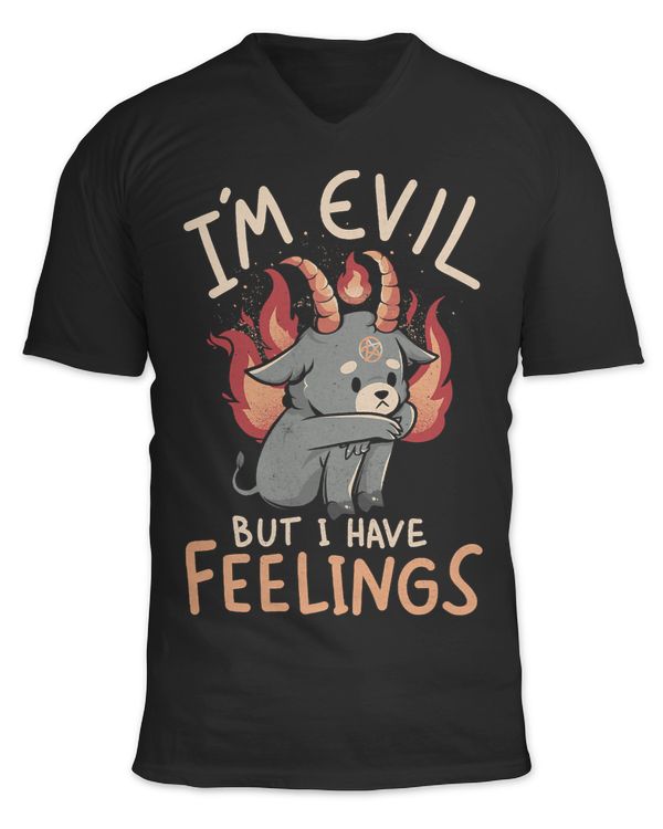 Baphomet Im Evil But I Have Feelings Funny Satanic Goat557