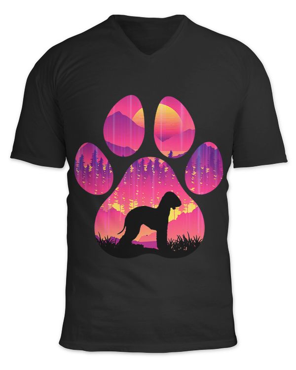 Bedlington Terrier Paw Mom Dad Dog Lover Women Men 258