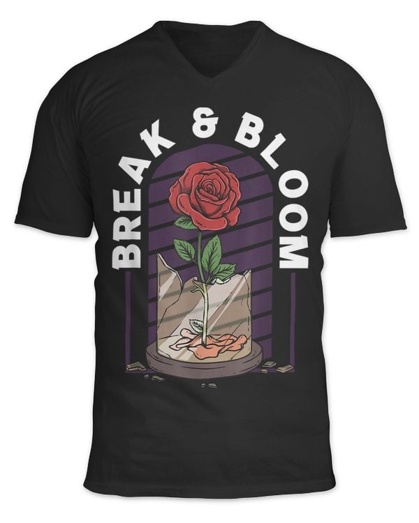 Break and Bloom Red Rose Flower Break Up Brokenhearted Emo 145