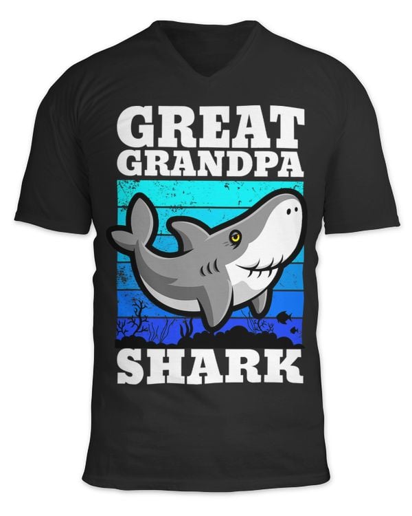 Great Grandpa Shark Cute Grandfather Grandparent Gift