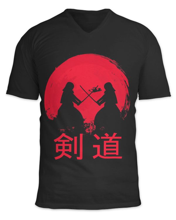 Great Japan Kendo Warriors Samurai Design Sword Fight