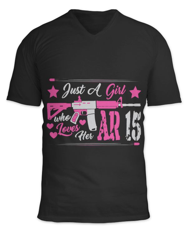 Gun Shooting Valentine Just A Girl Who Loves Her AR15
