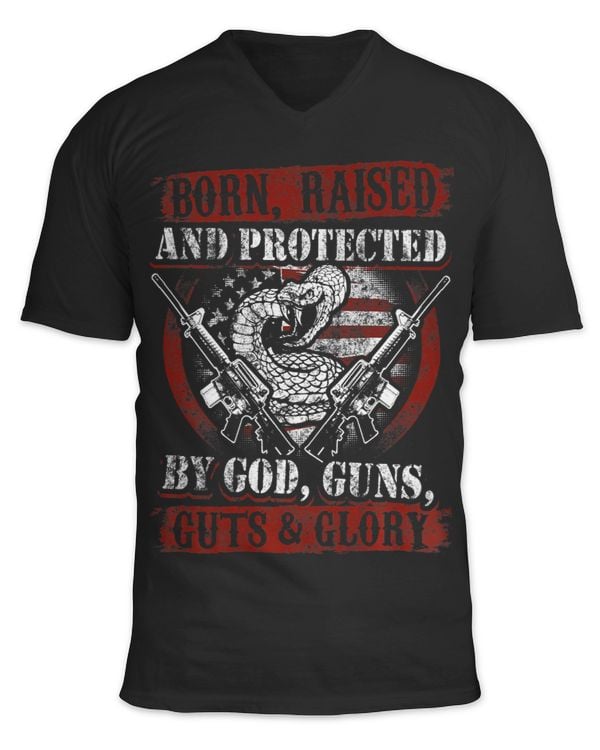 GUTS GLORY Fun 2nd Amendment Flag Guns Backside Premium