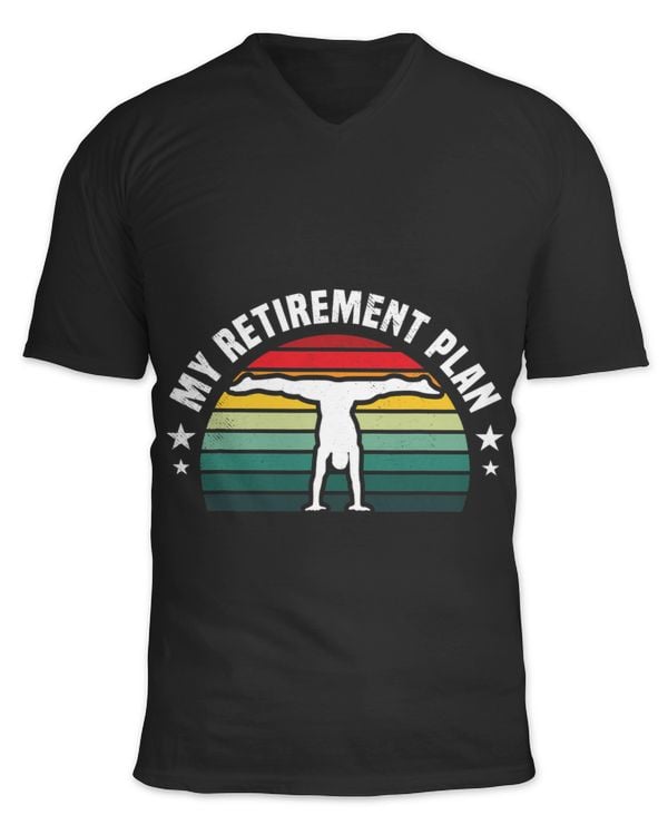 gymnastics retirement plan retro sunset art