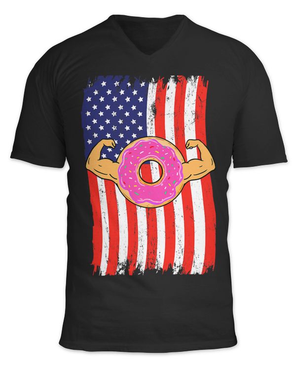 American Flag Donut Weightlifting