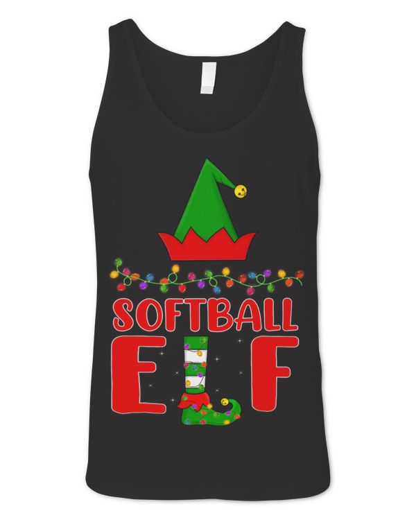 Cute Softball Elf Matching Family Lighting Christmas Cute Softball Elf Matching Family Lighting Christmas