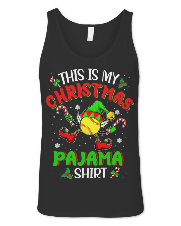 Cute Softball Elf Men Women This Is My Christmas Pajama Xmas 102 Cute Softball Elf Men Women This Is My Christmas Pajama Xmas 102
