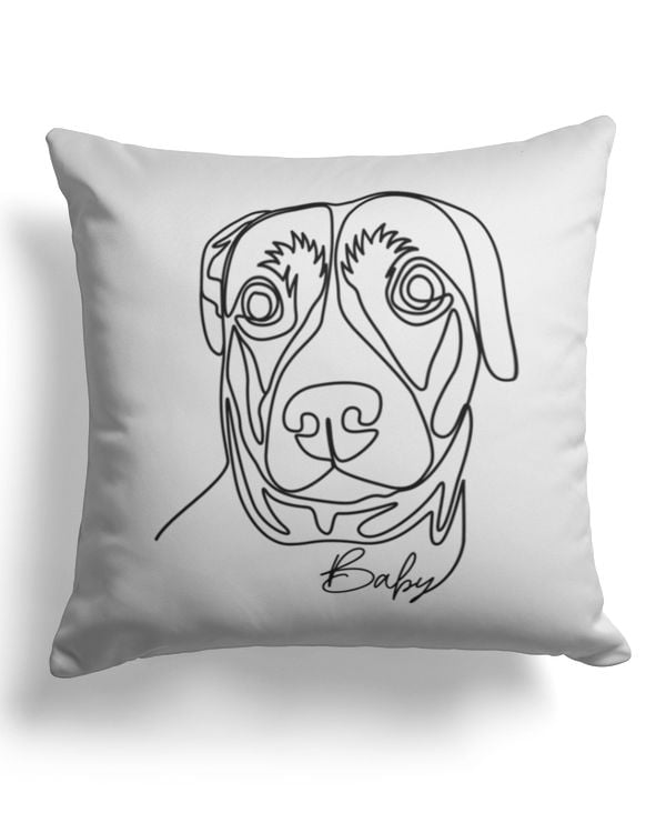 Custom Pet One Line Art Pillow