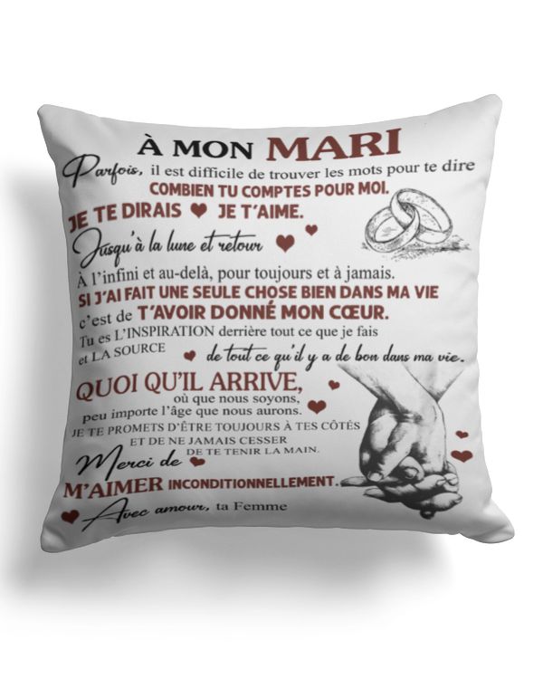 FR - À MON MARI Merci de M’AIMER INCONDITIONNELLEMENT ta femme