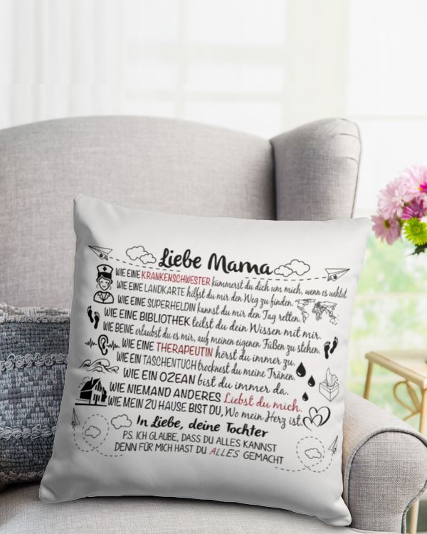 Cotton Drill Pillow (Dual Sided)