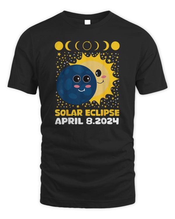 Total Solar Eclipse 2024 Cute Kids Toddler Boy Total Eclipse T-Shirt