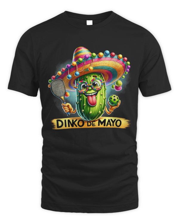 Dinko de Mayo Funny Cinco de Mayo Pickleball Men Women T-Shirt