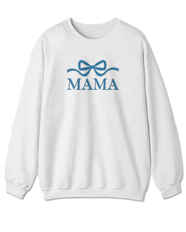 Embroidered Mama Bow, Gift for Grandma