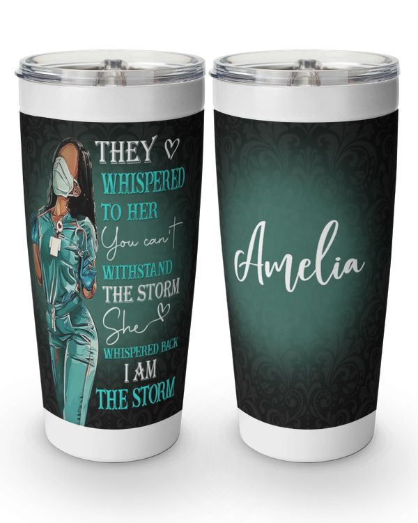 Personalized Custom Nurse She Back Tumbler