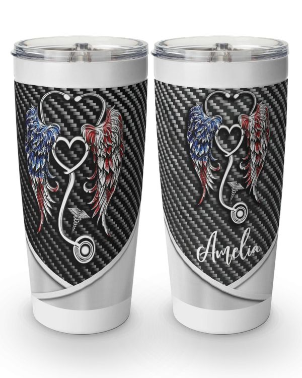 Personalized Custom Nurse Wing Tumbler
