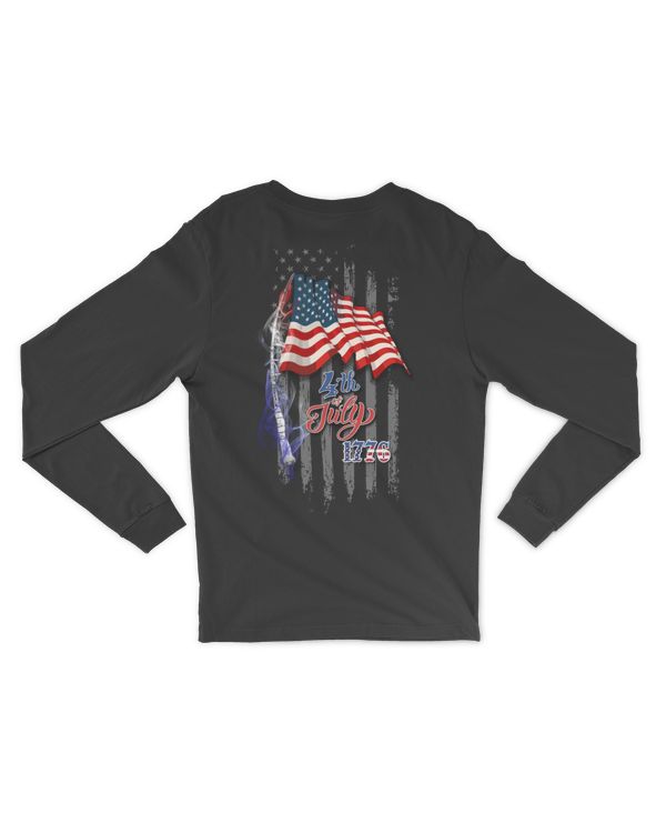 Fishing American Flag Independence Day