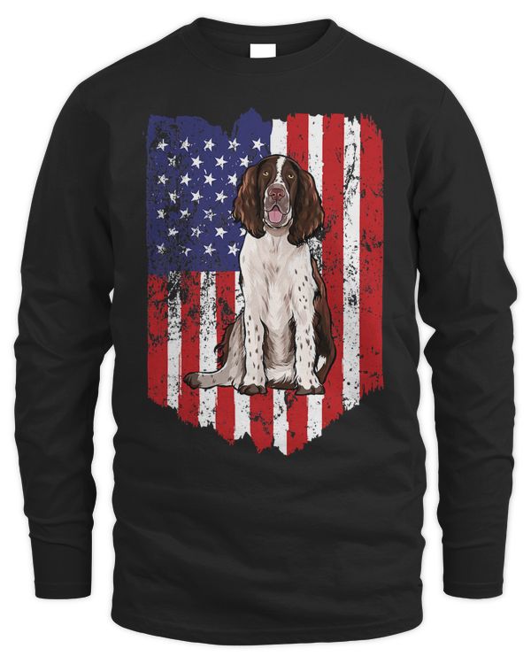 American Flag English Springer Spaniel 4th Of July USA T-Shirt