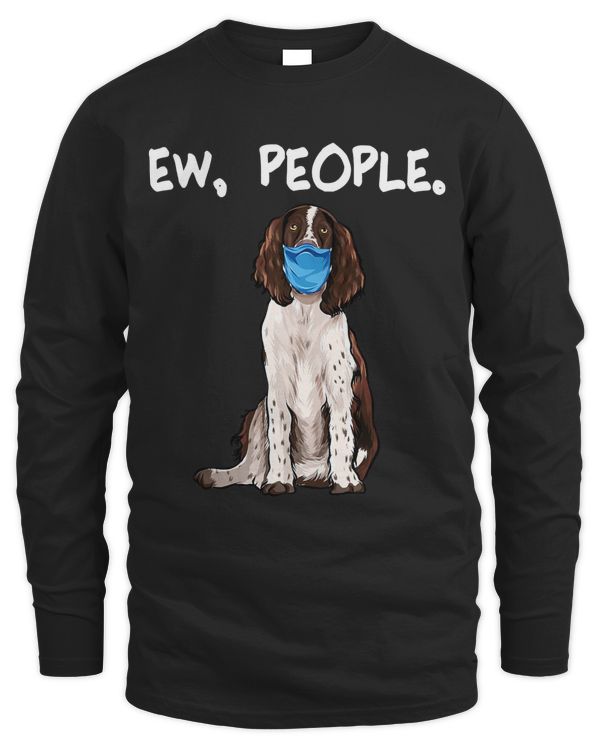 English Springer Spaniel Ew People Dog Wearing Face Mask T-Shirt