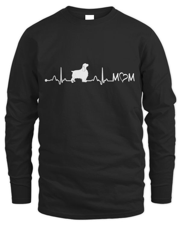 English Springer Spaniel Heartbeat Dog Mom Gift T-Shirt