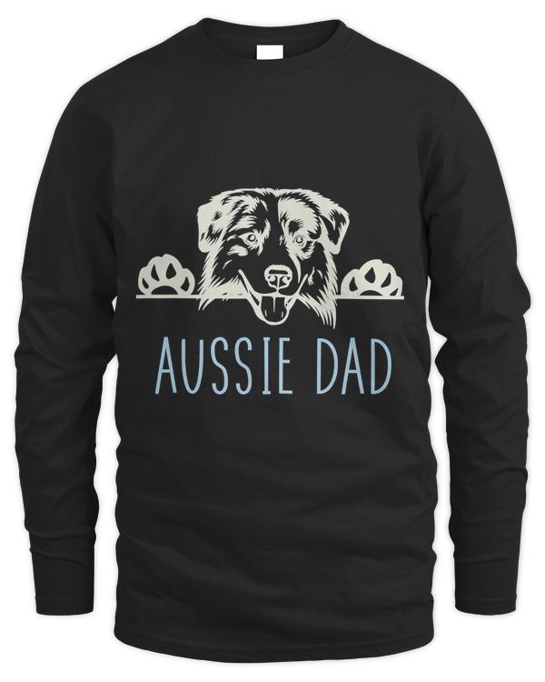 Aussie Dad with Australian Shepherd Dog T-Shirt