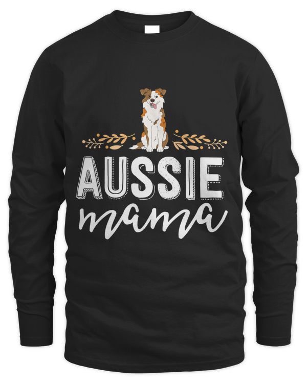 Aussie Mama Dog Mom Shirt For Women Australian Shepherd T-Shirt