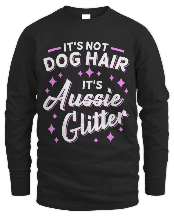 Australian Shepherd Aussie Dog Mom Glitter T-Shirt