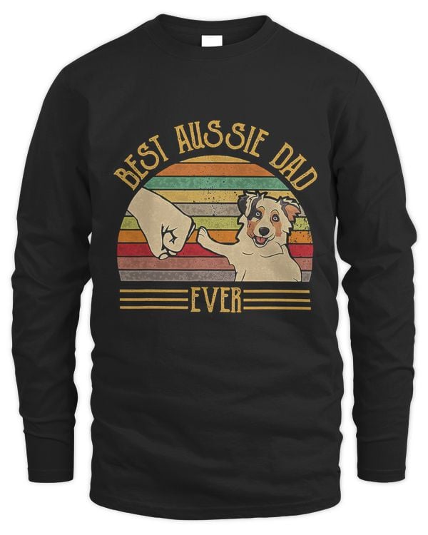 Best Aussie Dad Ever Retro Vintage Sunset T-Shirt