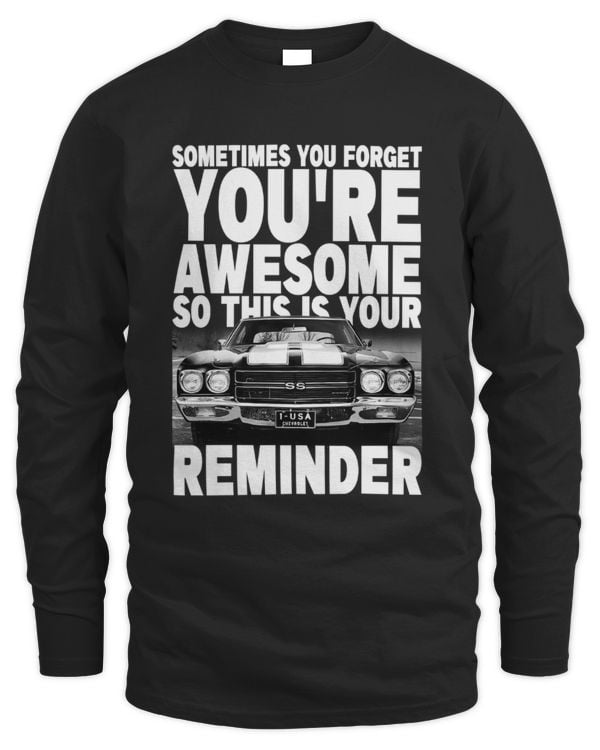 You're Awesome Reminder Car Long Sleeved Shirt