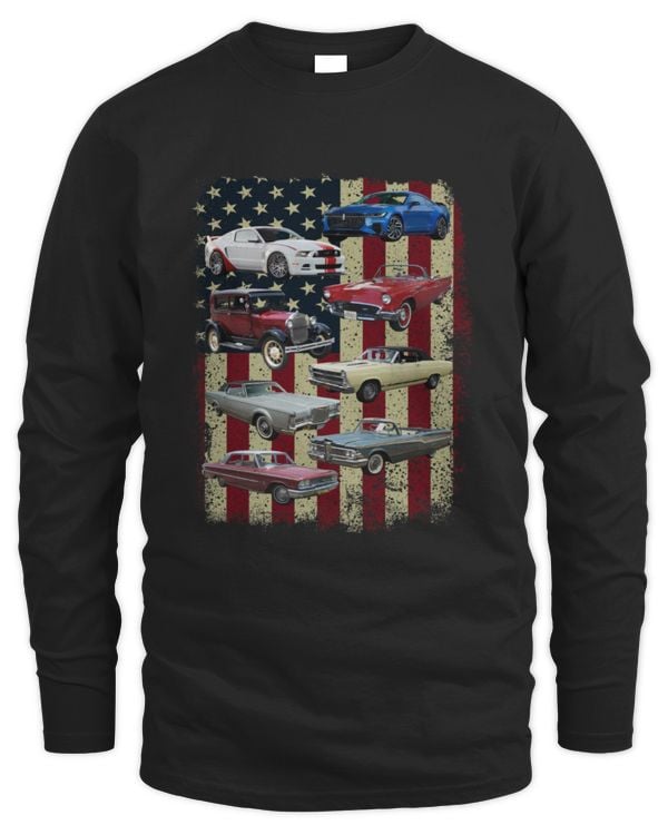 Vintage Retro Muscle Car Long Sleeved Shirt