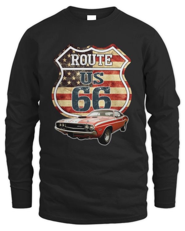 Route 66 Classic Muscle Car Long Sleeve