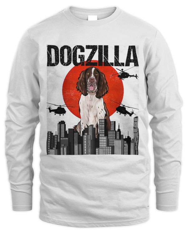 Funny Vintage Japanese Dogzilla English Springer Spaniel T-Shirt