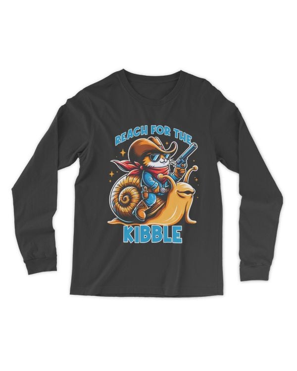 Reach for the Kibble Cat Cowboy Funny Design
