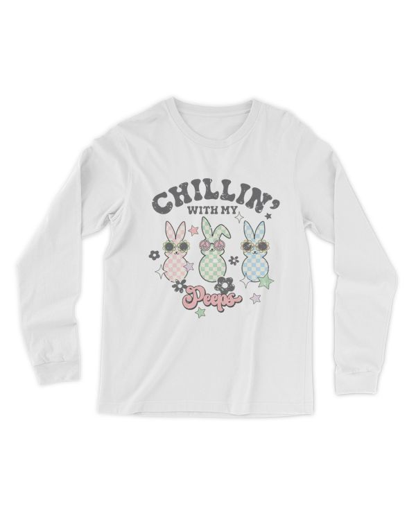 Chilling with my peeps,,Peeps Easter Shirt,Easter Peeps Squad Shirt,Funny Easter Tshirt,Easter Matching Shirts,Cute Easter Gifts,Happy Easter Day