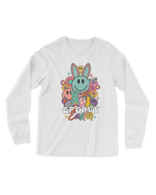 Easter Smiley Faces Groovy Boho Hippie Smile Trendy Popular