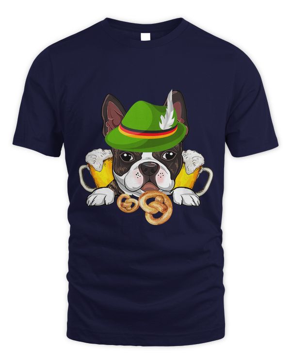 Funny German Lederhosen Boston Terrier Drinkers Oktoberfest38