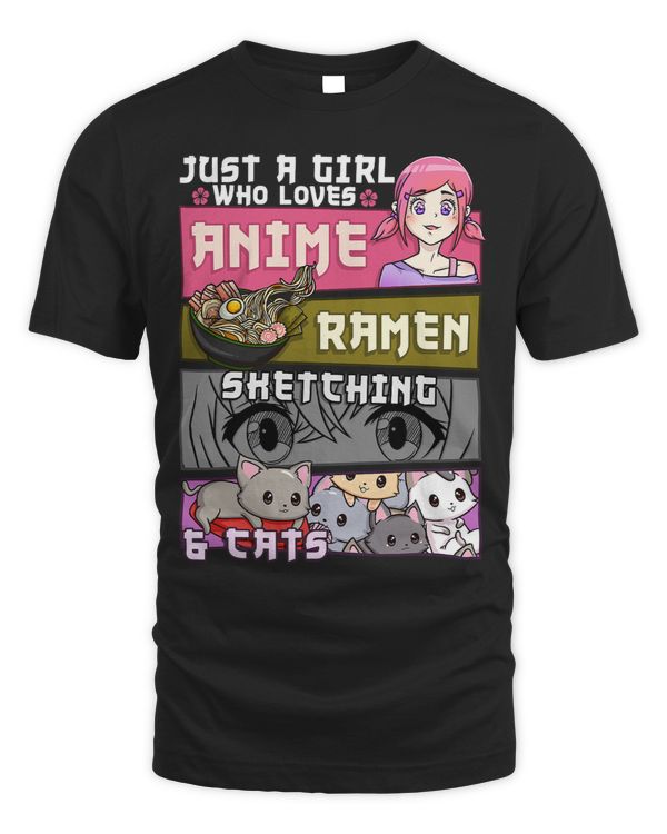 Ramen Cat Anime Sketching Just a Girl Who Loves