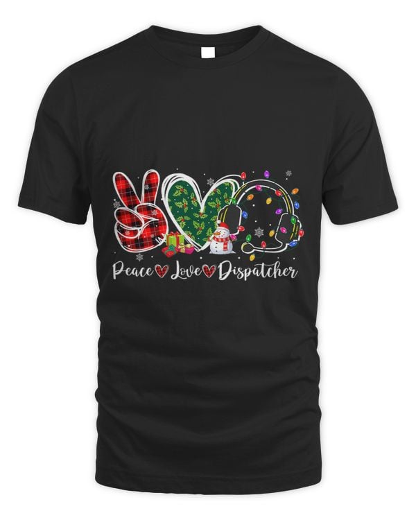 Peace Love Dispatcher Christmas Dispatch Xmas Holiday Pajama