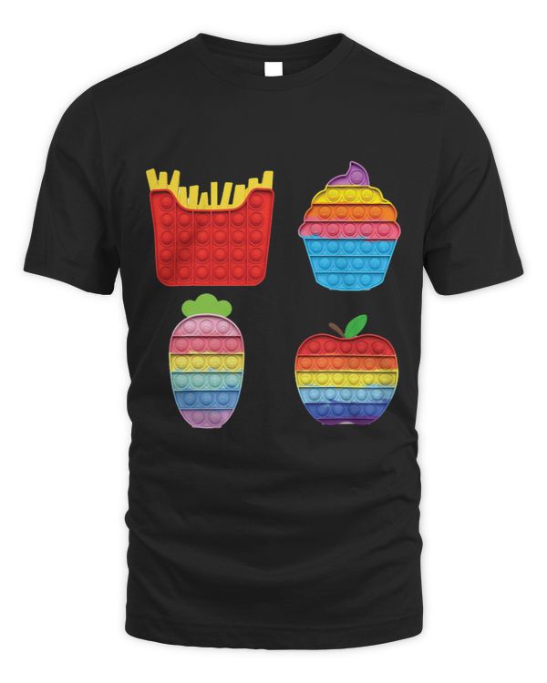 Pop it Fidget Game Chips Cupcake Pineapple Apple Rainbow