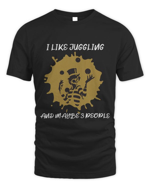 Juggler Circus Performer Tricks with Balls Pins Retro
