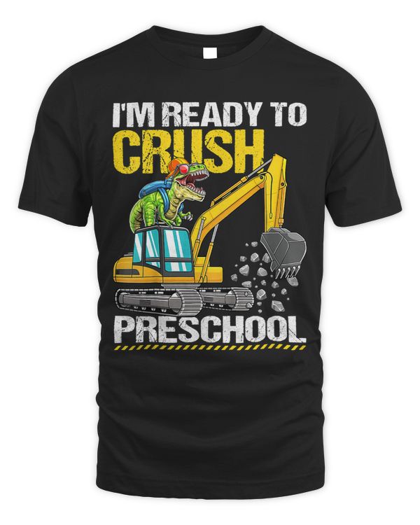Kids Crush Preschool Construction Truck Dinosaur Back To School