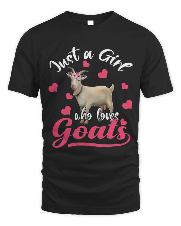 Just A Girl Who Loves Goats Funny Floral Flower Goat Farmer