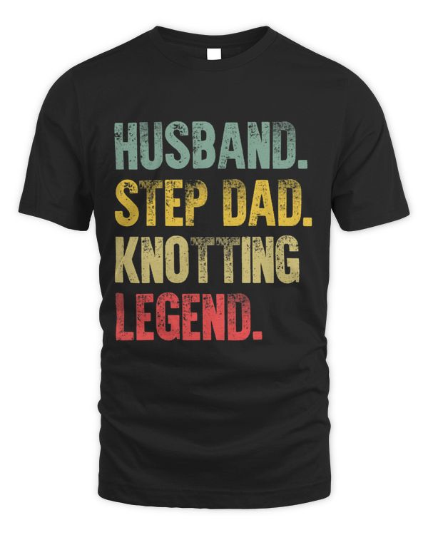 Mens Funny Vintage Shirt Husband Step Dad Knotting Legend Gift