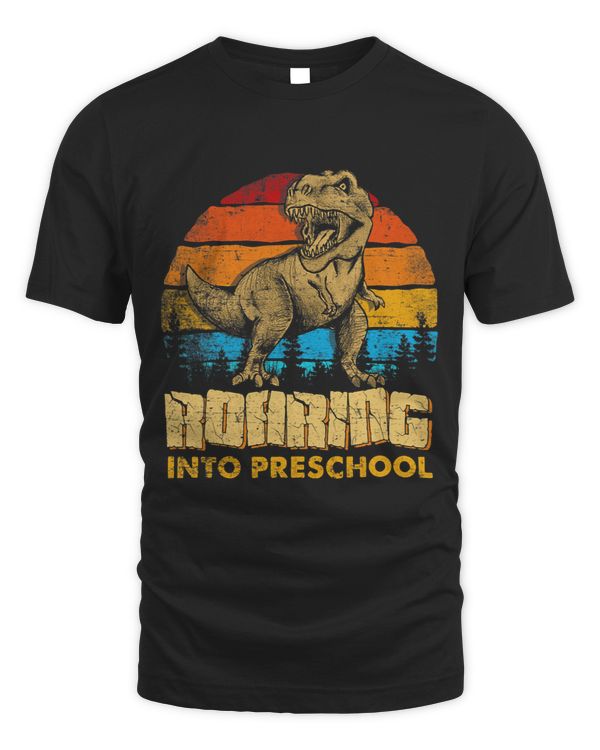 Roaring Preschool Dinosaur Back To School First Day Boys_1
