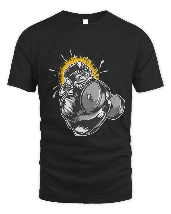 Monkey Lover Mens Monkey sport muscles dumbbell fitness weight training gift